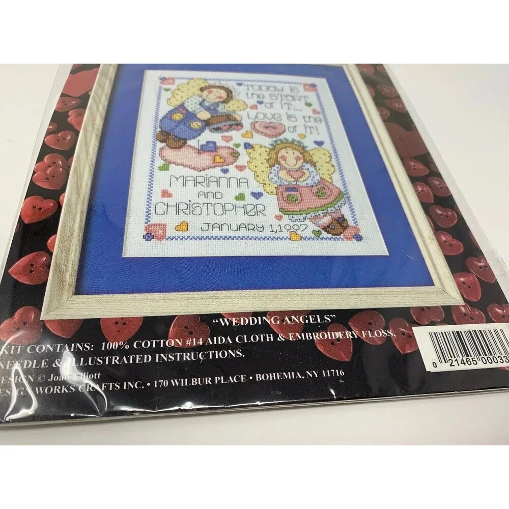 Personalized Design Works Wedding Angels Counted Cross Stitch Kit #9634 8